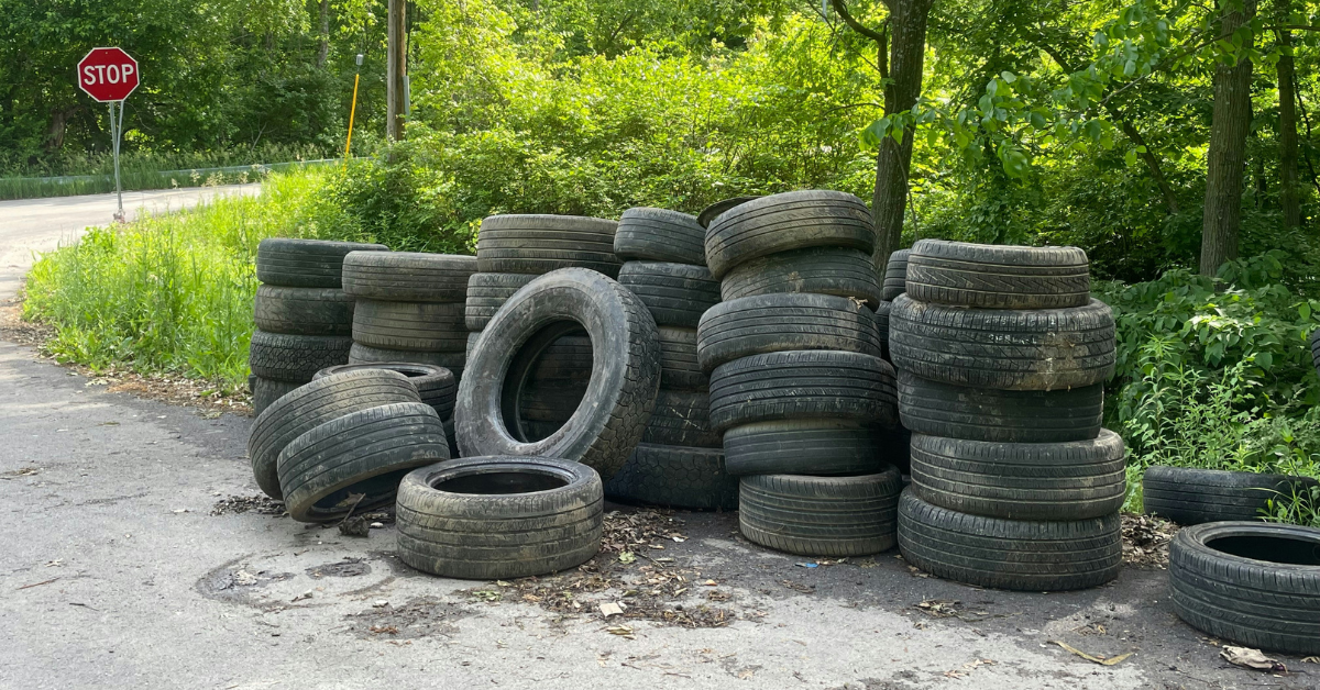Neumáticos abandonados
