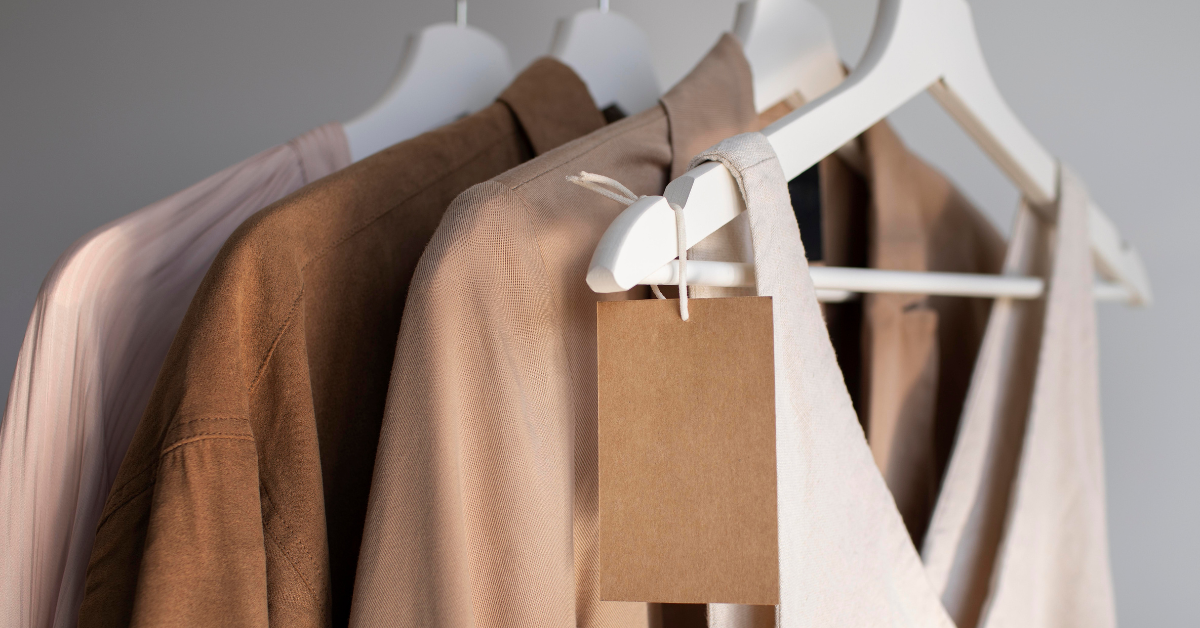 Etiqueta de marca de ropa sostenible