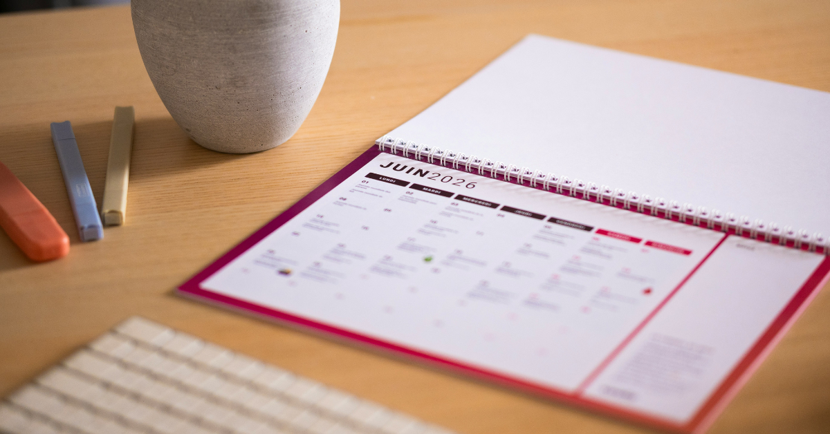 Calendario en papel