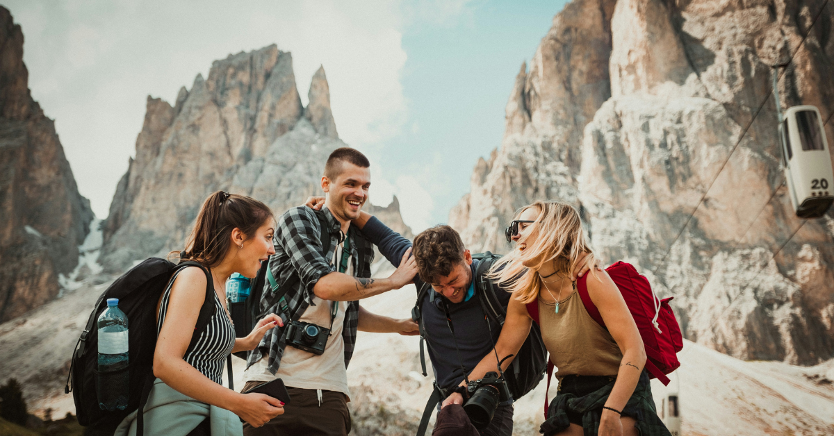 Personas jóvenes de vacaciones
