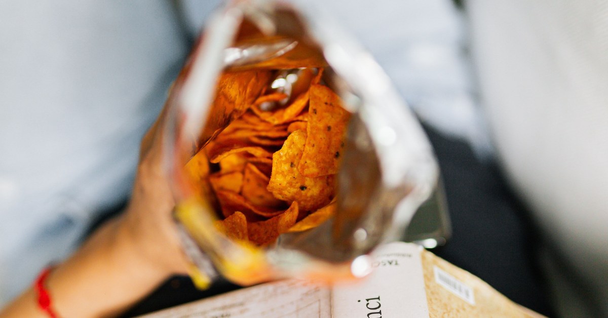 Bolsa de Doritos abierta