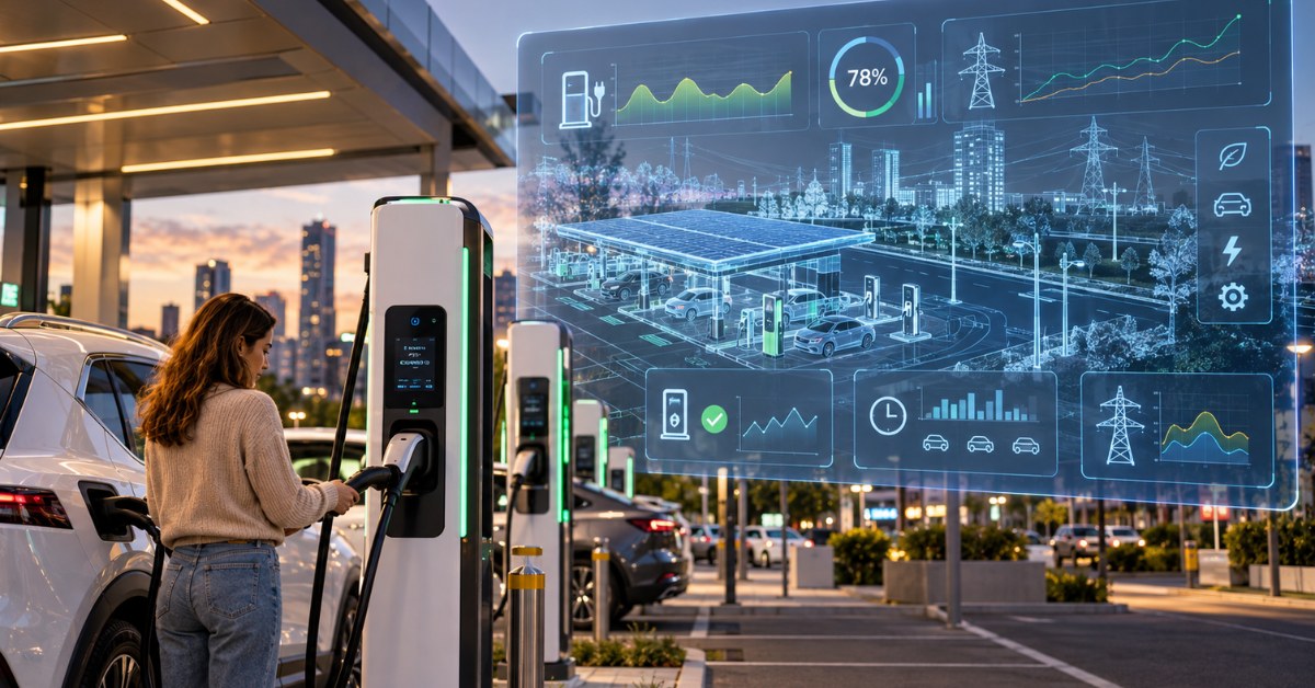 Gemelo digital en recarga de coches eléctricos